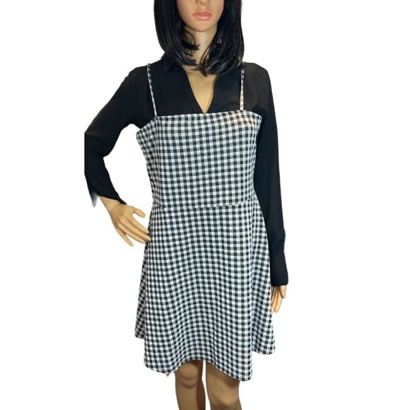 (5 for $25) H&M Black & White Gingham Jumper Size 12 - Picture 2 of 5